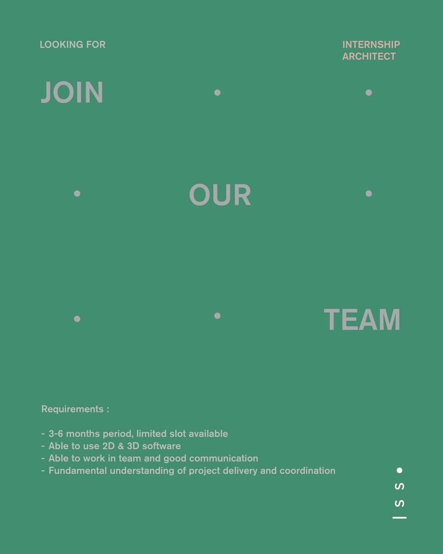 Lowongan Magang Internship Architect di ISSO Architects - Bintaro (Deadline 30 April 2026)